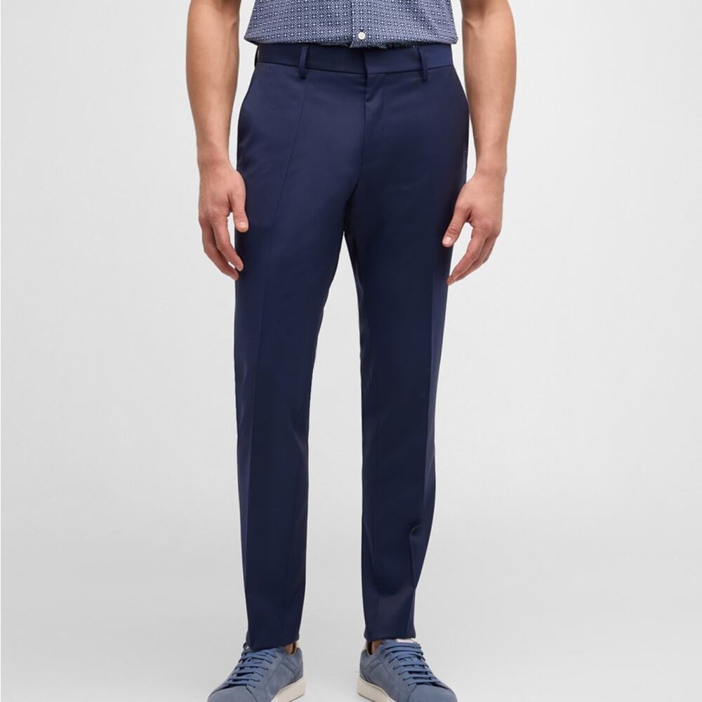 NWT HUGO BOSS $195 "Griffin" 38R Slim-Fit Men's Suit Trouser Pants Blue